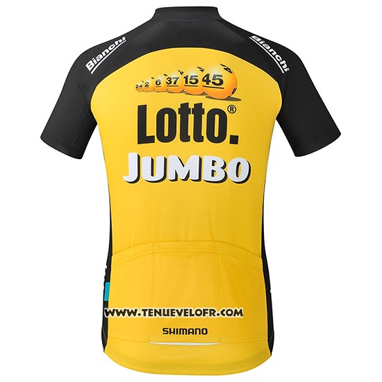 2017 Maillot Ciclismo Lotto NL Jumbo Jumbo Jaune Manches Courtes et Cuissard